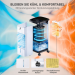 Climatiseur Mobile Zenet ZET-483 – 3 en 1 : Rafraîchisseur d'air, Humidificateur et Purificateur d'air, Sans évacuation