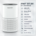 ZENET ZET-201 Luftreiniger mit HEPA-Filter, Aktivkohle, Ionisator, 240 m³/h und Schlafmodus für bis zu 50 m²