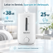 Humidificateur à ultrasons ZENET ZET-414 avec sortie de vapeur rotative à 360°