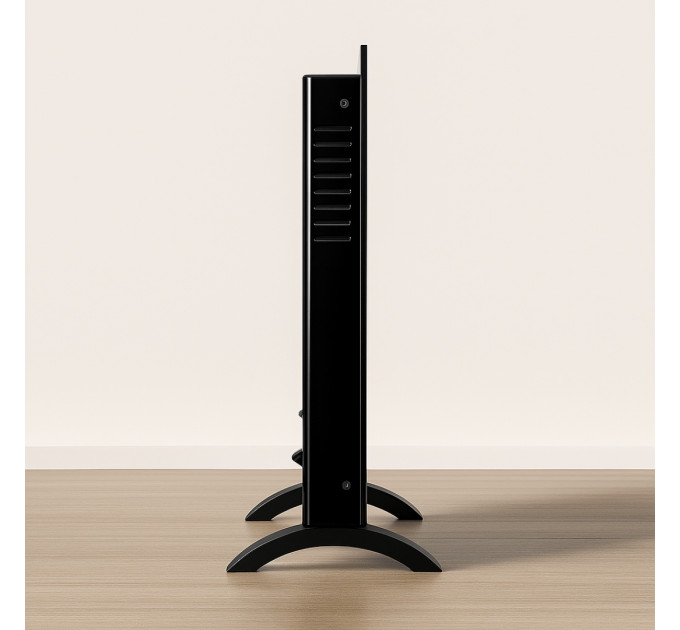 Zenet ZET-523 schwarzer Glas-Konvektor, Heizpaneel, 1000W | Schwarzes Glasheizpaneel mit Fernbedienung