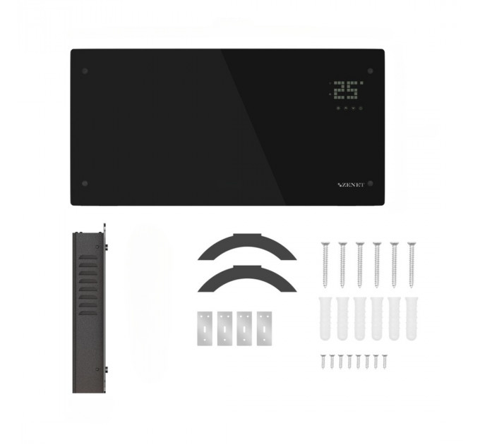 Zenet ZET-530 Glaskonvektor 2000W | Konvektor Heizung Heizkörper LED-Display & Timer | Elektroheizkörper Stand- oder Wand Heizung
