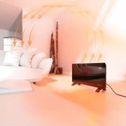 Zenet ZET-530 Glaskonvektor 2000W | Konvektor Heizung Heizkörper LED-Display & Timer | Elektroheizkörper Stand- oder Wand Heizung