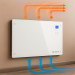  Zenet ZET-526 weißer Glas-Elektrokonvektor, Heizpanel 1500W | Weißes Glas-Heizpanel mit Fernbedienung