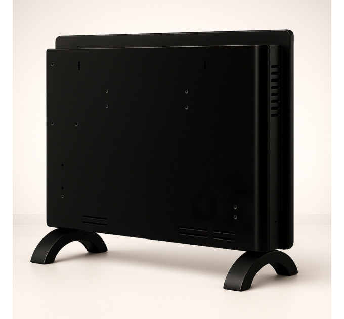 Zenet ZET-523 schwarzer Glas-Konvektor, Heizpaneel, 1000W | Schwarzes Glasheizpaneel mit Fernbedienung