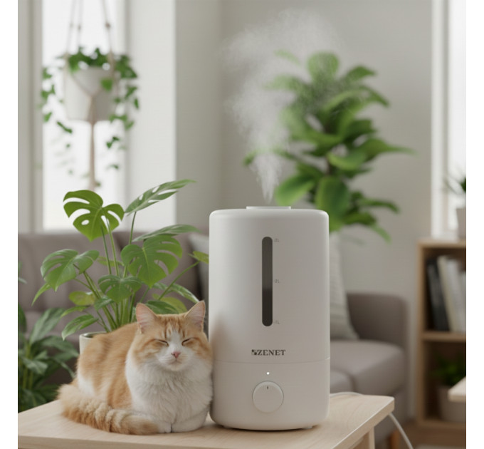 Humidificateur à ultrasons Zenet ZET-414 avec sortie de vapeur rotative à 360°