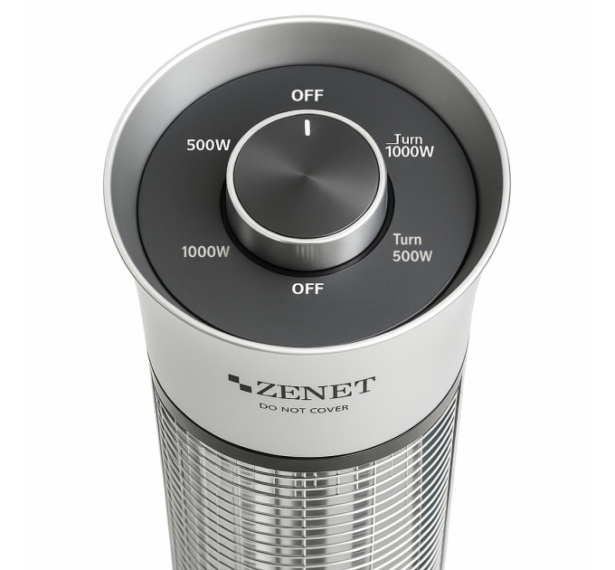Infrarot-Heizstrahler ZENET ZET-516, silber, 1000W | Energieeffiziente und sichere Heizung mit IP24-Schutz