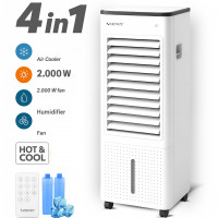 Mobile Klimaanlage 5-in-1 Zenet ZET-480, mobiles klimagerät ohne abluftschlauch, luftreiniger und befeuchter