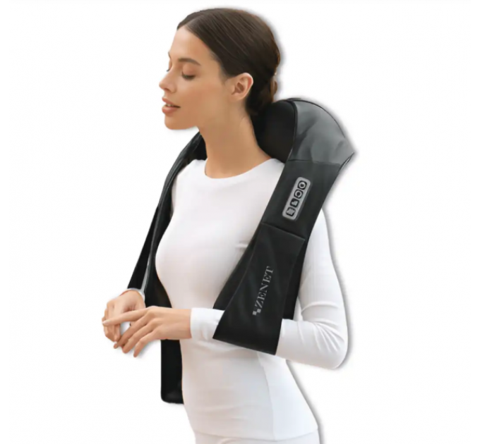 Shiatsu Nackenmassagegerät und rückenmassagegerät mit wärmefunktion - ZENET-758, 3D-shiatsu rücken- schulter- und nackenmassagegerät