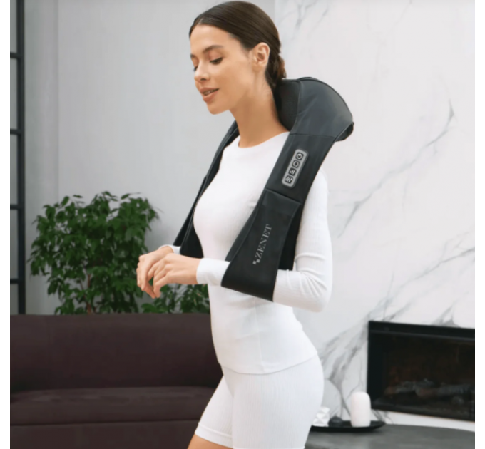 Shiatsu Nackenmassagegerät und rückenmassagegerät mit wärmefunktion - ZENET-758, 3D-shiatsu rücken- schulter- und nackenmassagegerät
