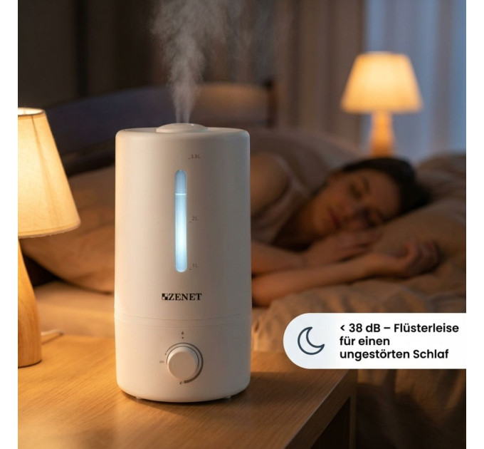 Ultraschall-Luftbefeuchter Zenet ZET-414 mit 360° drehbarem Dampfauslass