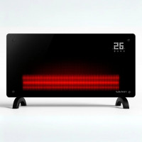 Zenet ZET-530 Glaskonvektor 2000W | Konvektor Heizung Heizkörper LED-Display & Timer | Elektroheizkörper Stand- oder Wand Heizung