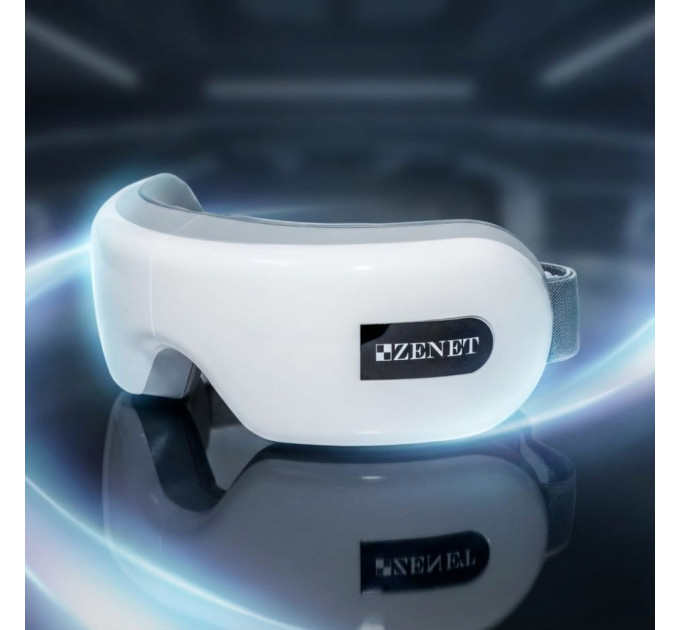 Appareil de massage yeux Zenet ZET-701 | Masseur réglable au cadre pliable, chaleur, vibration et compression