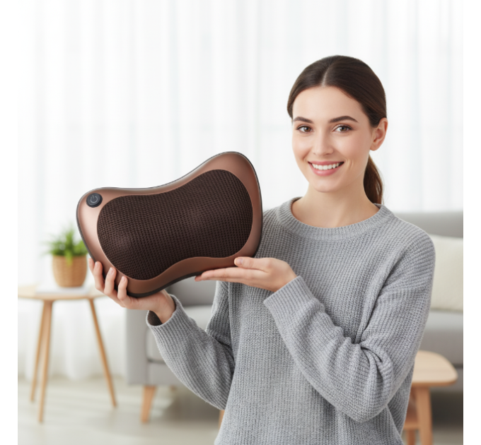 Zenet ZET-727 – Coussin Shiatsu chauffant avec chargeur voiture – votre masseur personnel à la maison, au bureau ou en déplacement