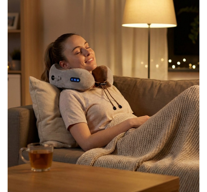 Zenet ZET-742 – Coussin de Massage Cervical Shiatsu avec Chaleur et Recharge USB