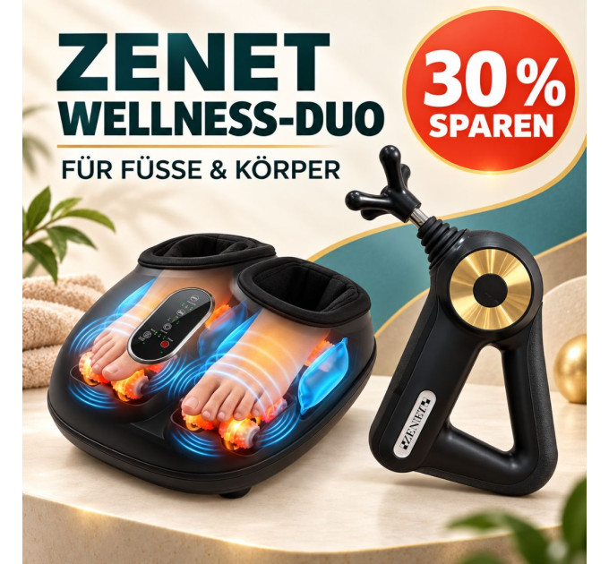 ZENET Wellness-Duo ZET-761 + ZET-705 – Massage für Füße und Körper
