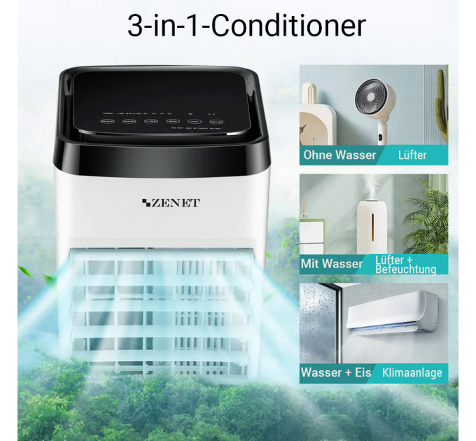 Mobile Klimaanlage ohne Abluftschlauch Zenet Zet-483 Klimagerät