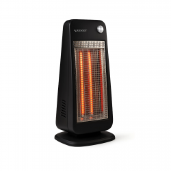  Infrarot-Heizstrahler Zenet 517, Schwarz, 1000W, 2 Heizstufen, Heizfläche bis zu 20 m²
