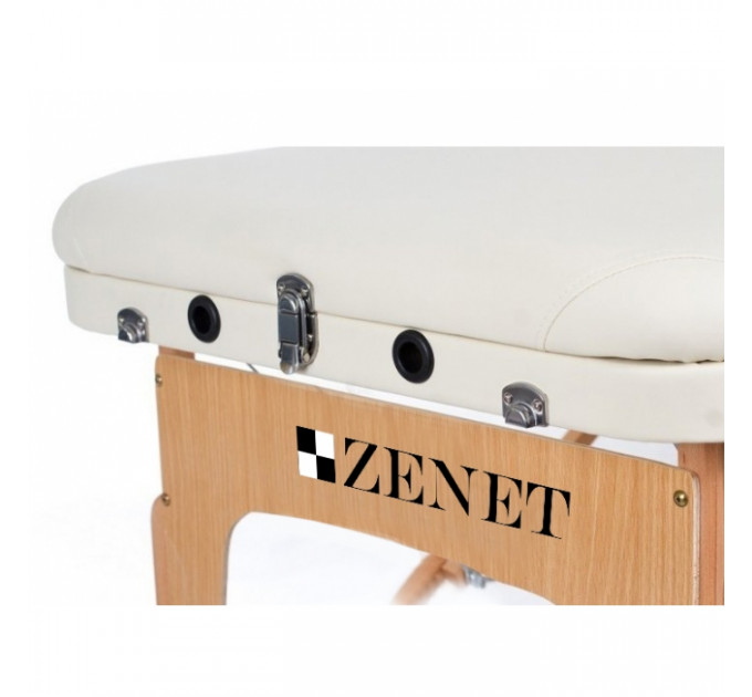 Mobile Massageliege Klappbar 2 Zone, Höhenverstellbare   Größe L Creme ZENET ZET-1042 