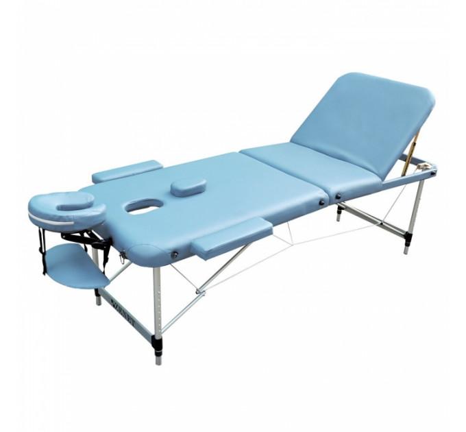 3 Zonen Massageliege Zenet 1049 Größe M (185*70cm) mit Aluminiumgestell, klappbar und höhenverstellbar