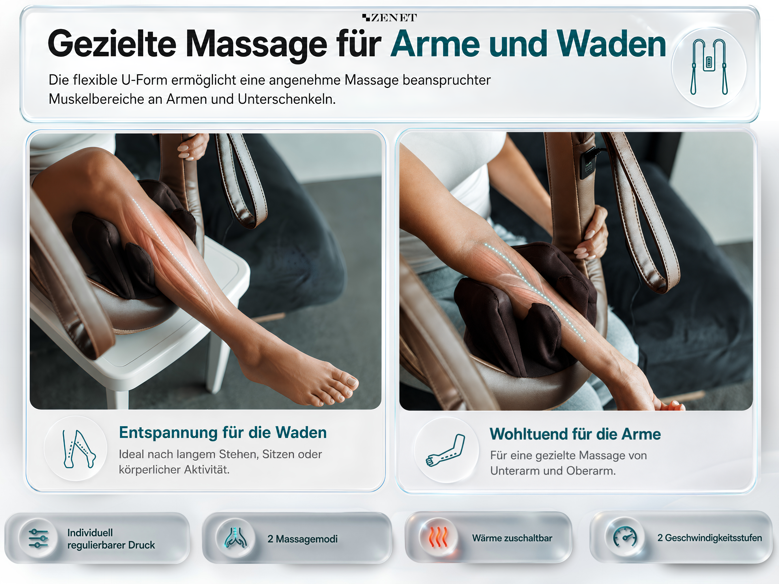Zenet ZET-759 Nackenmassagegerät mit Infrarotwärme