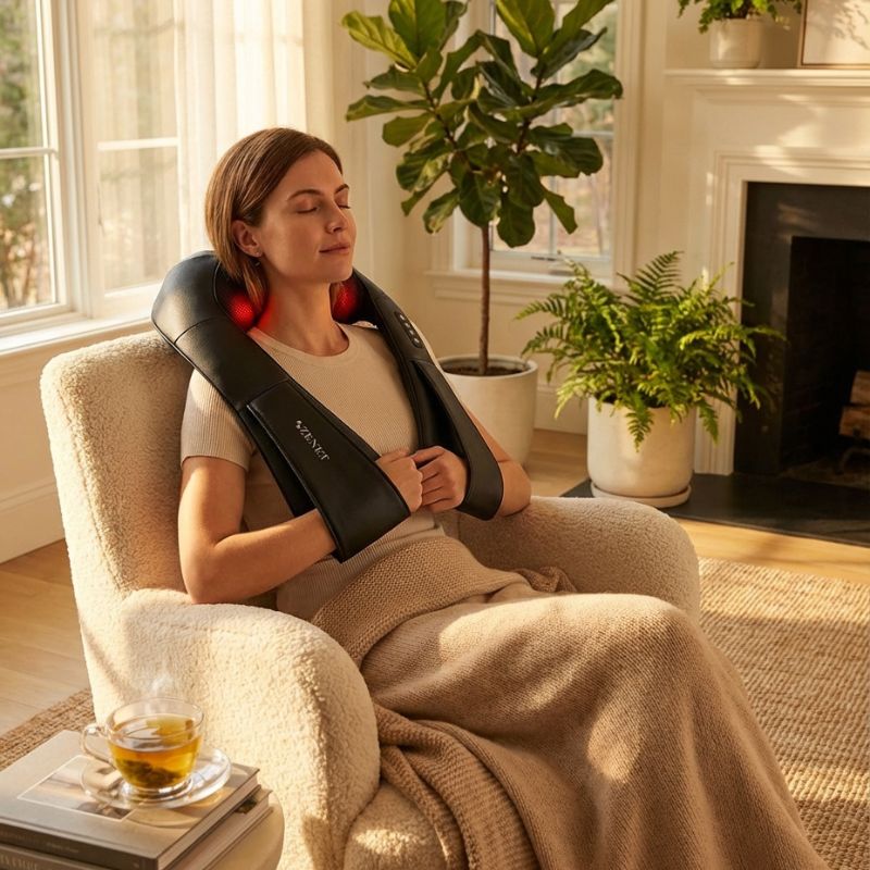 Shiatsu Nackenmassagerät mit Infrarot-Wärmefunktion ZENET 758